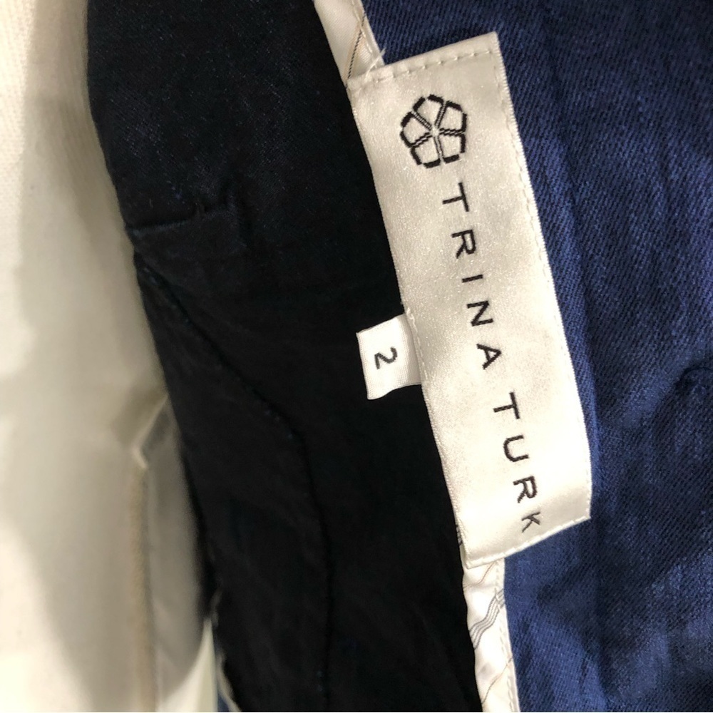 Trina Turk Etta Jacket Blue Lightweight Jacket Size 2 - Picture 6 of 6